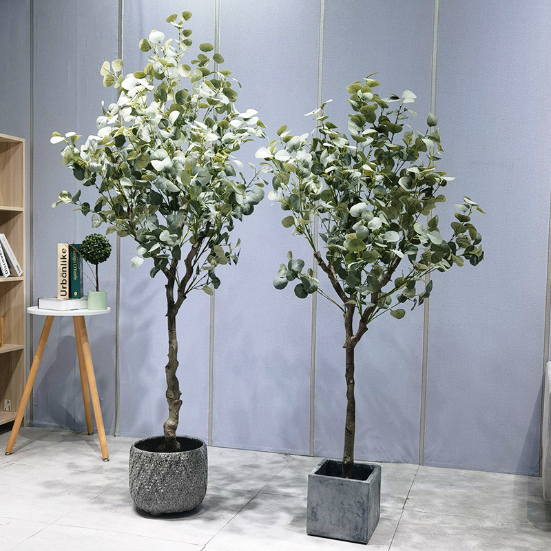 卸売りの手作りの工場製造人工植物人工植物フェイクツリーユーカリの木の家の装飾