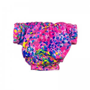 ベビーおむつ印刷された花のプリーツ快適な吸収性とてもかわいい明るいバラのピンク