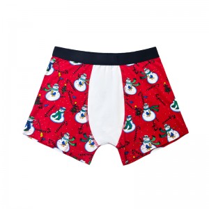 カスタムロゴ高品質の大人の通気性ボクサー、ソリッドカラーメンズブリーフの下着