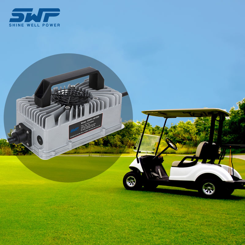 FCC認定と入力電圧100-240VゴルフカートバッテリーRVリチウムバッテリーを備えたスマート充電器