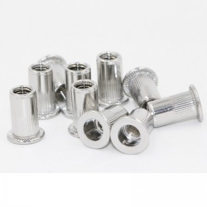 ステンレス鋼平頭ローレットリベットナット