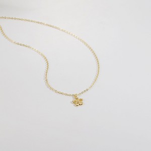 ホンデ ゴールデン ブルーム ネックレス 2-------14K ゴールドメッキの女性用ネックレス - 可憐な花、葉、ビーズ、木、蜂、太陽、バー、無限大、星、矢印、涙滴、蝶のペンダントネックレス、シンプルなジュエリー