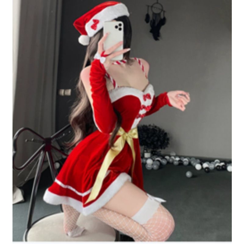 クリスマスの衣装、クリスマスのコスプレドレス、トナカイ-テーマのクリスマスステージパフォーマンスコスチュームセット、クリスマスメイドユニフォーム141価格：$132.99