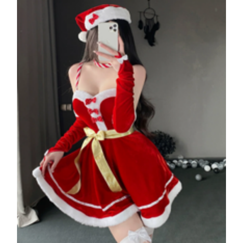 クリスマスの衣装、クリスマスのコスプレドレス、トナカイ-テーマのクリスマスステージパフォーマンスコスチュームセット、クリスマスメイドユニフォーム141価格：$132.99