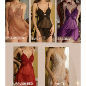 セクシーなランジェリー。見た - スルー、純粋な魅力的なスリップドレス - まだ - メッシュとレースのスプライシングを特徴とする魅惑的なスタイルが構築されています - ブラジャーとオープン - バックホルターデザイン899価格：$99.99