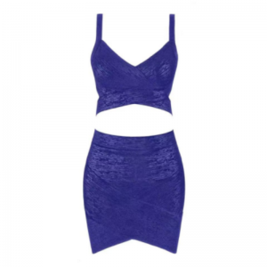 夏のゴールドプリントニットキャミソール、ヒップラップスカートセット