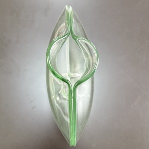 Zhongtaiステンレス鋼の魚の口の形状丸い丸い-花の配置のための23cmの金属ベースを備えた透明花瓶