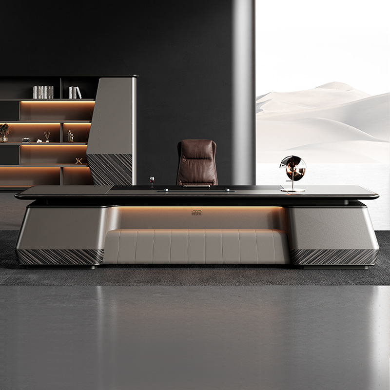 モデル DBT006 ラグジュアリーパネル-スタイル マネージャー シングル エグゼクティブ デスク、会長\\大型オフィスデスク チェアセット ボスデスク